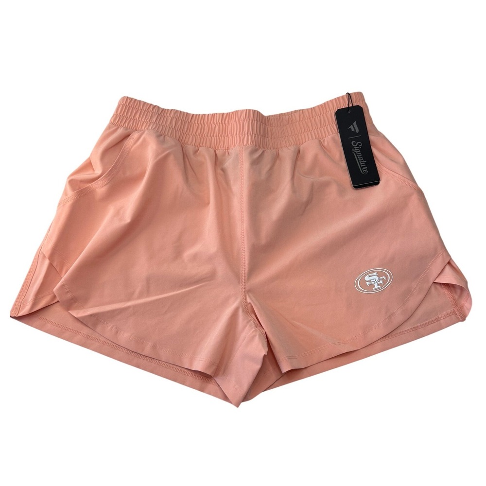 Fanatics Signature‎ San Francisco 49ers Peach Athletic Shorts Womens Medium NEW